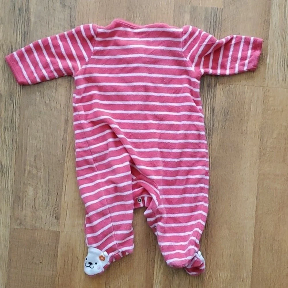 Carters Girls 3 Piece Bear Set- Bear‎ footies, 2 onesies - Picture 9 of 10